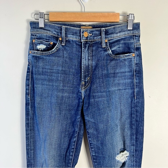 MOTHER The Insider Crop Step Fray in Wicked Wildflower Size 27 Medium Wash - Picture 7 of 15